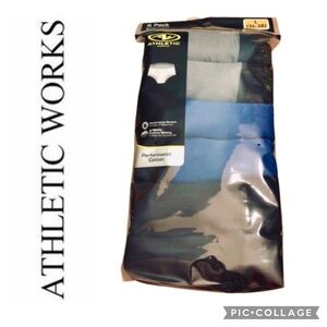 NEW ATHLETIC WORKS Men's Performance Cotton Briefs Underwear 6 Pack Large 36-38”